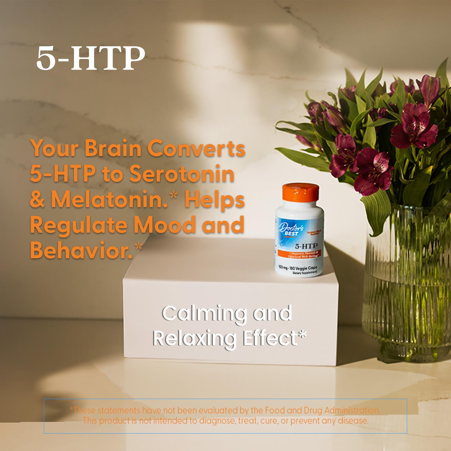 Lifestyle banner featuring Doctor's Best 5-HTP product for mental wellbeing