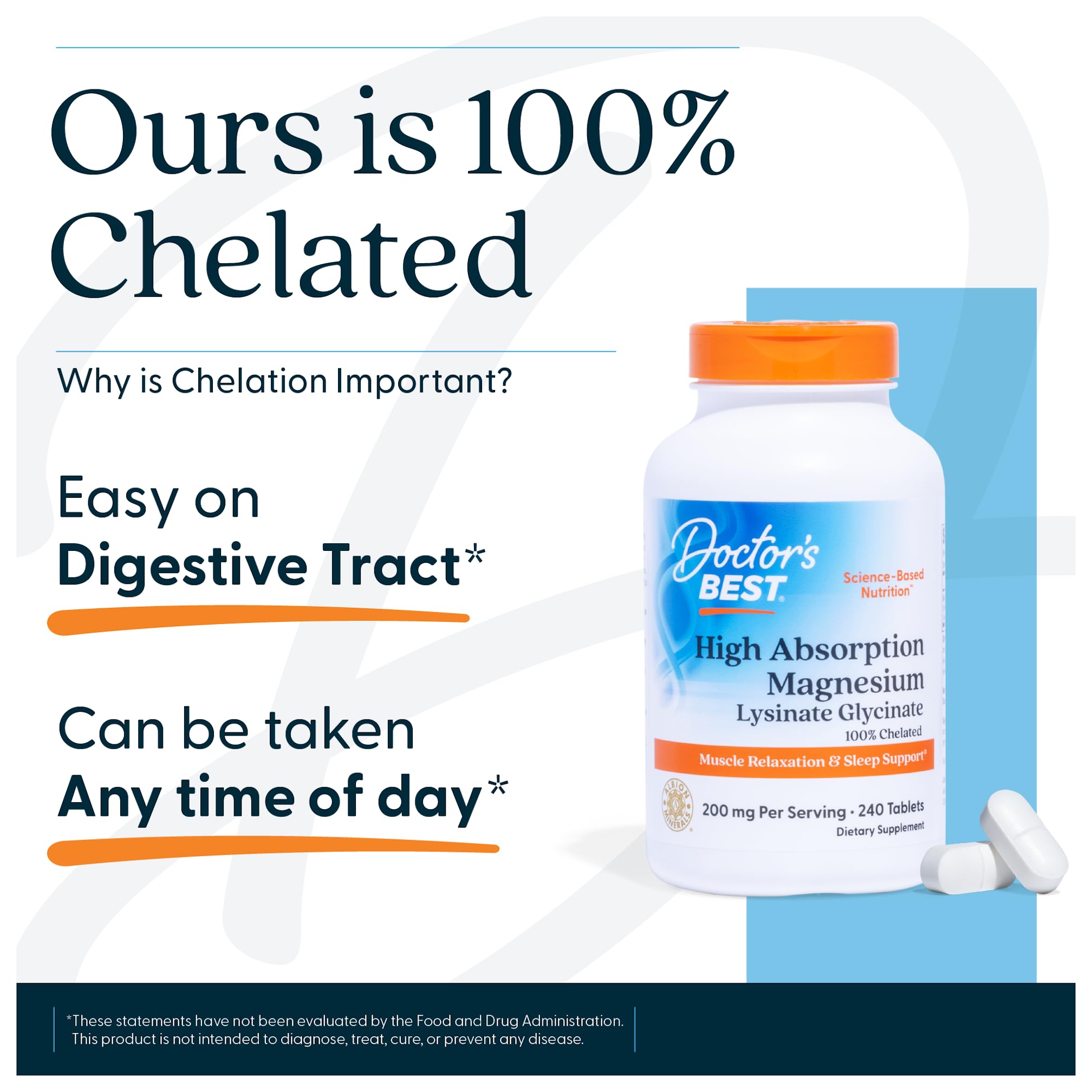 Illustration highlighting 6x absorption for magnesium glycinate lysinate
