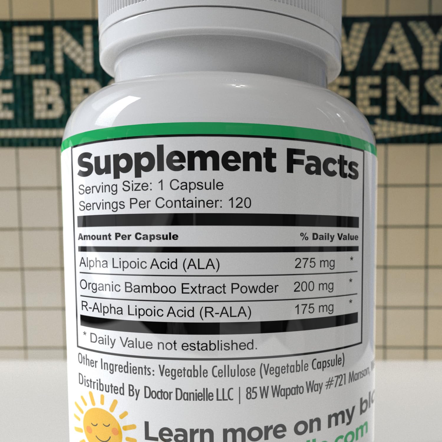 Doctor Danielle Alpha-Lipoic Acid veggie capsules for easy daily supplementation