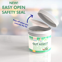 Licorice root and aloe vera components highlighted in GutAssist formula