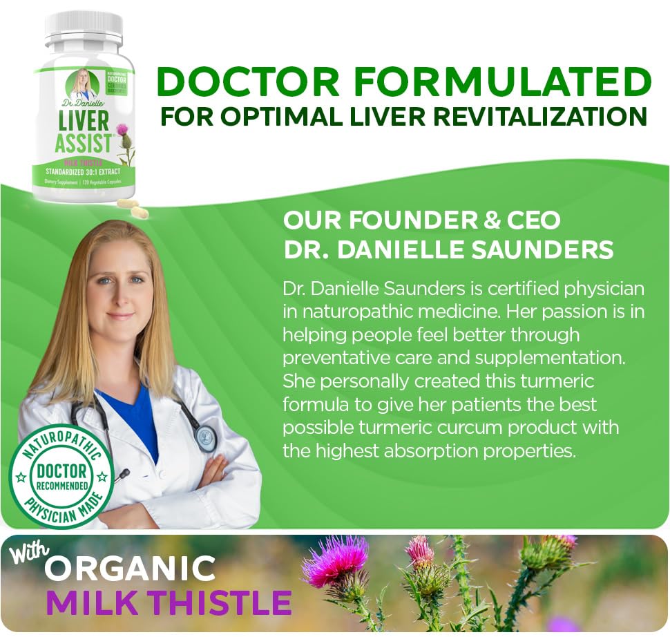 Doctor Danielle Liver Assist capsules piled demonstrates convenient daily liver health support.