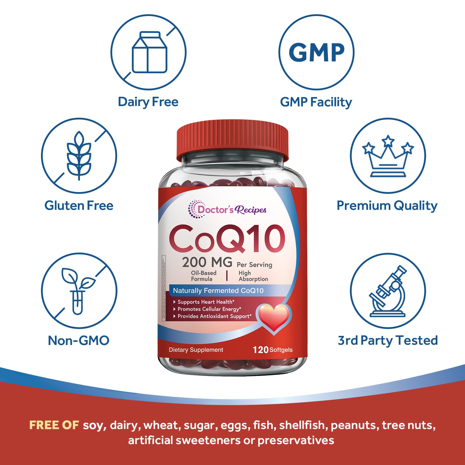 USA-made GMP-certified facility badge on supplement bottle