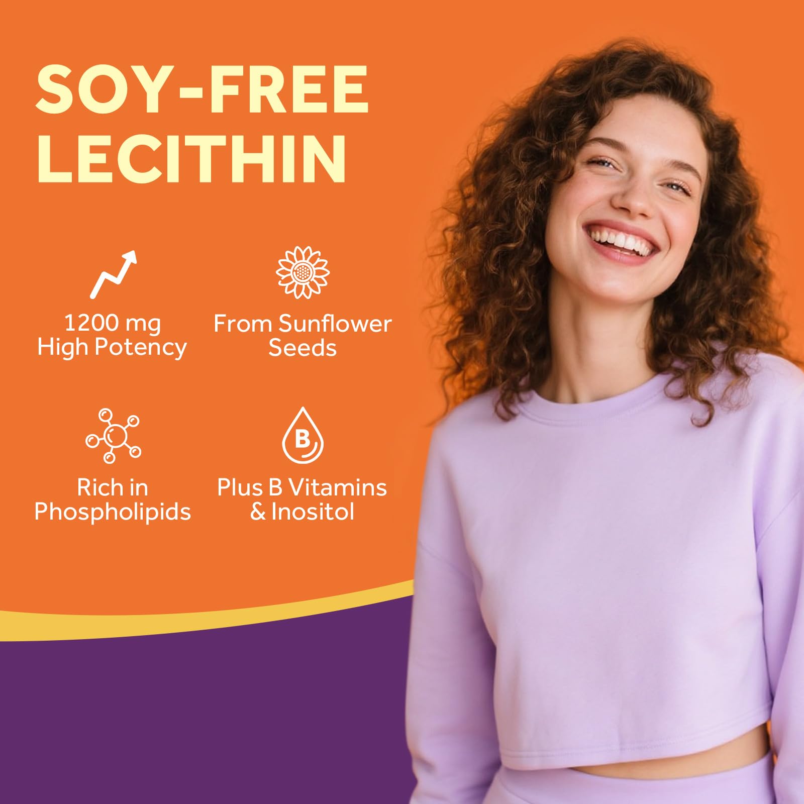 Close-up of 1200 mg lecithin softgels