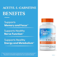 Supplement facts panel of Acetyl-L-Carnitine