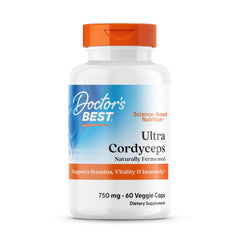 Front view of Doctor's Best Ultra Cordyceps bottle