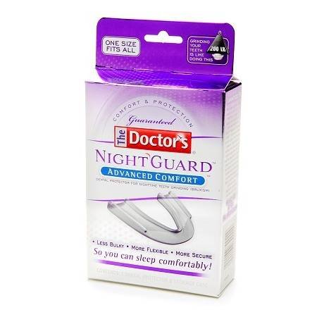 The Doctor's Advanced Comfort NightGuard dental protector with two-layer design (soft top layer and firm bottom layer).