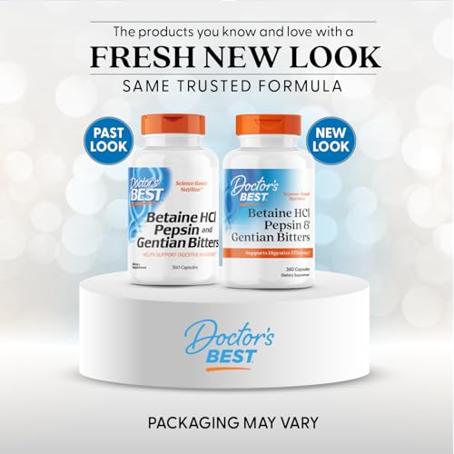 Close-up of the product bottle label highlighting Betaine HCl Pepsin Gentian Bitters