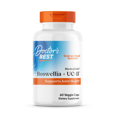 Doctor's Best BioAvailable Boswellia + UC-II bottle with 60 veggie caps