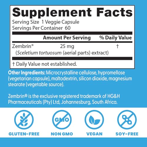 Zembrin standardized extract of Sceletium tortuosum