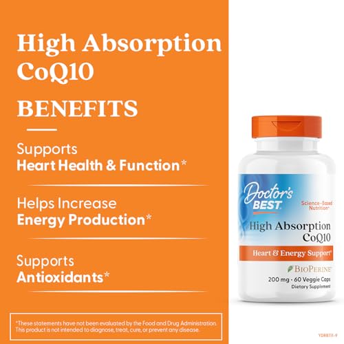 Close-up of CoQ10 ingredients and Bioperine