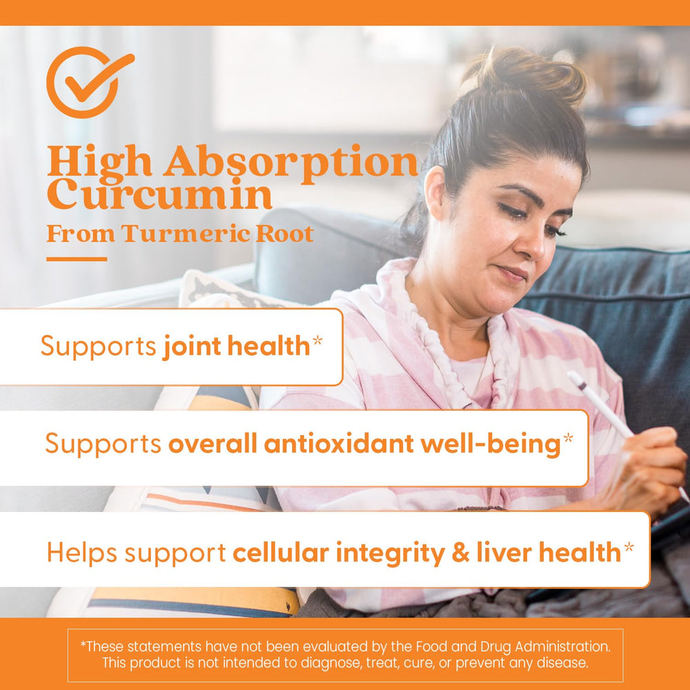 Front of bottle showing 500 mg curcumin per serving