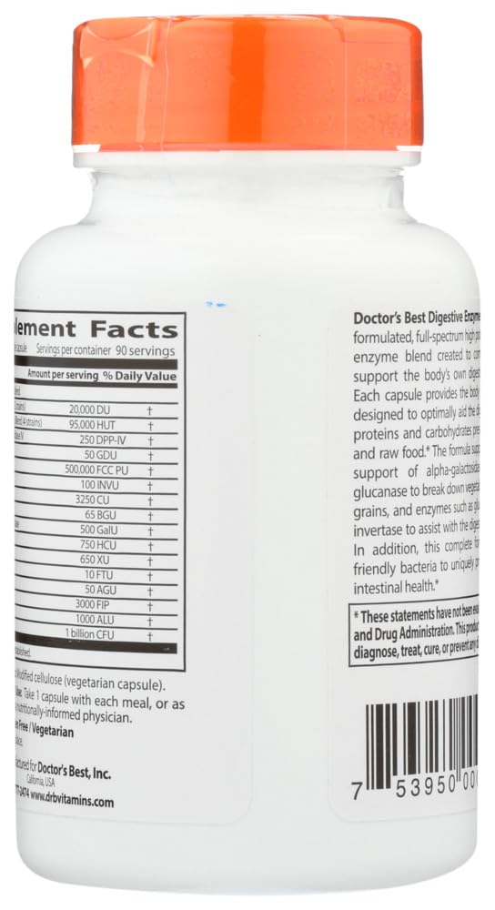 Capsules close-up of Doctor's Best Digestive Enzymes 2-Pack