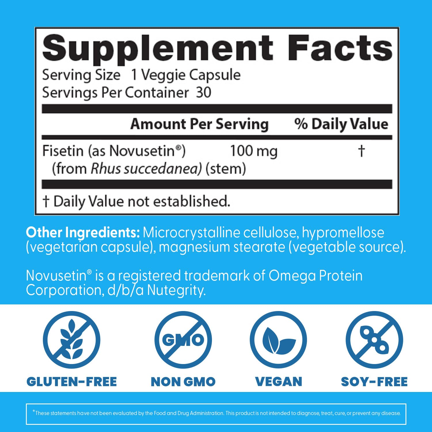 Gluten-free vegan non-GMO supplement packaging