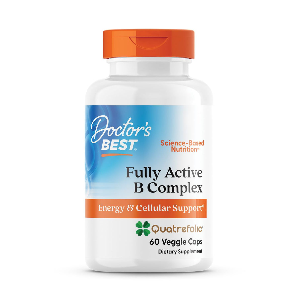 Bottle of Doctor's Best Fully Active B Complex with 60 veggie caps
