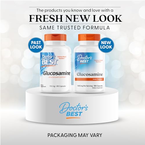 Glucosamine capsules showing serving size