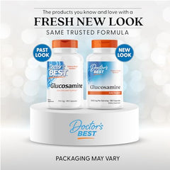 Glucosamine capsules showing serving size