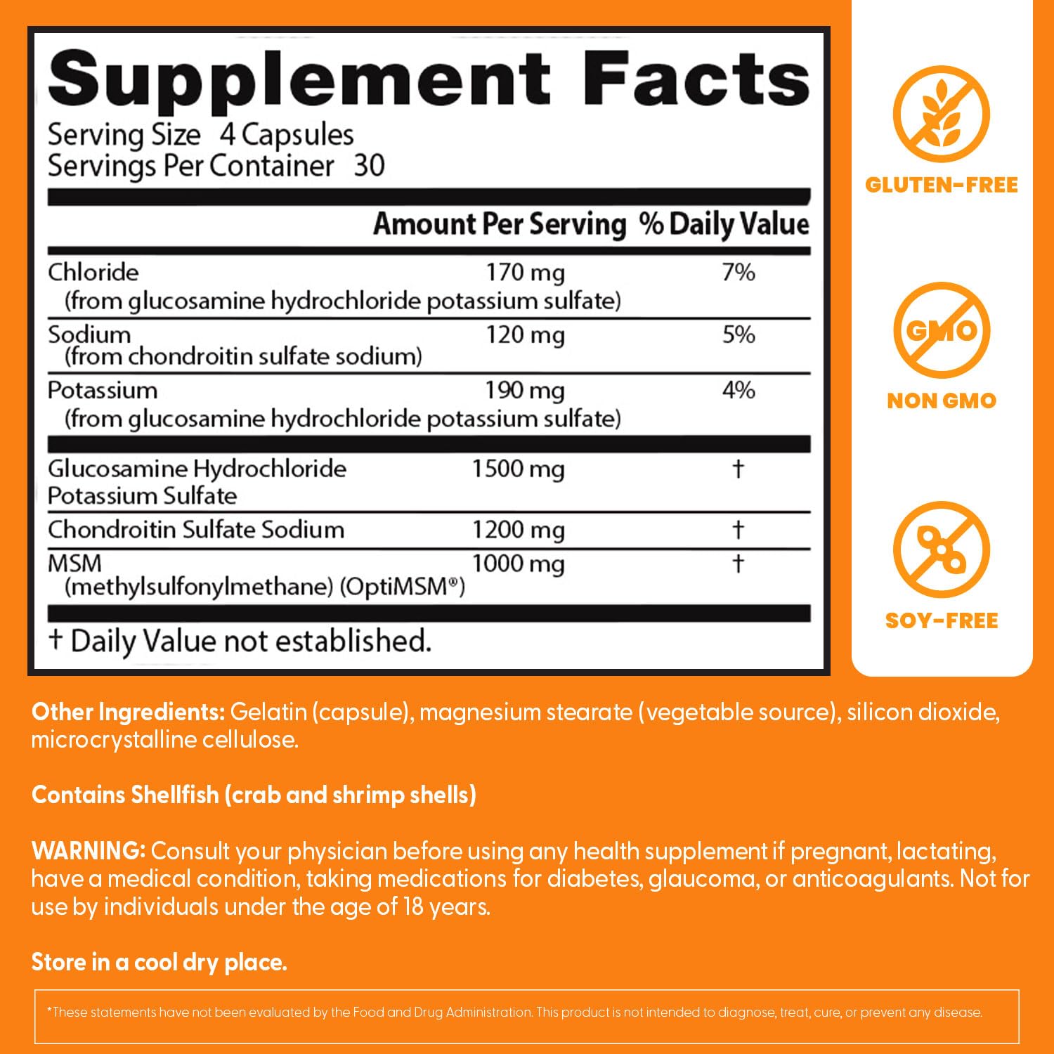 Doctor's Best 120-count pack highlighting non-GMO and gluten-free ingredients.