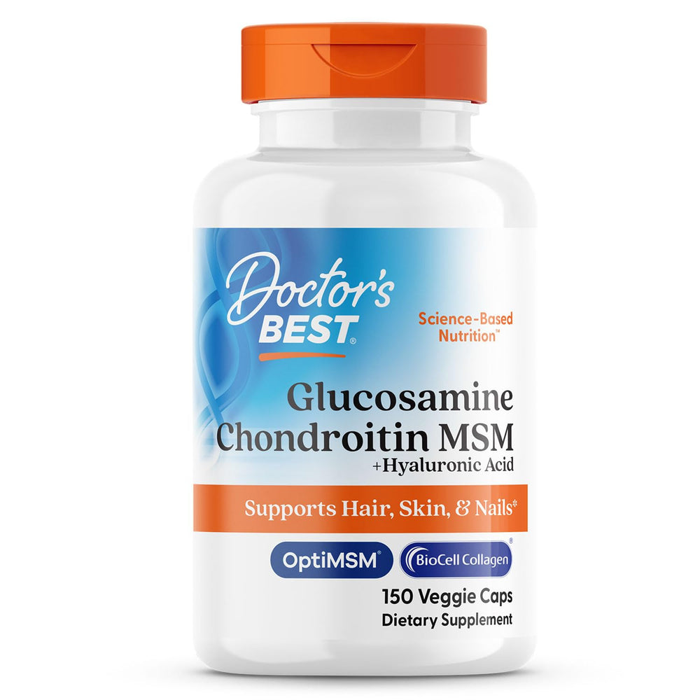 Front view of Doctor’s Best joint support bottle