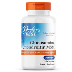 Bottle of Doctor's Best Glucosamine Chondroitin MSM with OptiMSM