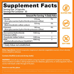 Nutrition label for Doctor's Best supplement