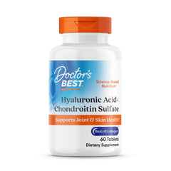 Bottle of Doctor's Best Hyaluronic Acid with Chondroitin Sulfate featuring BioCell Collagen