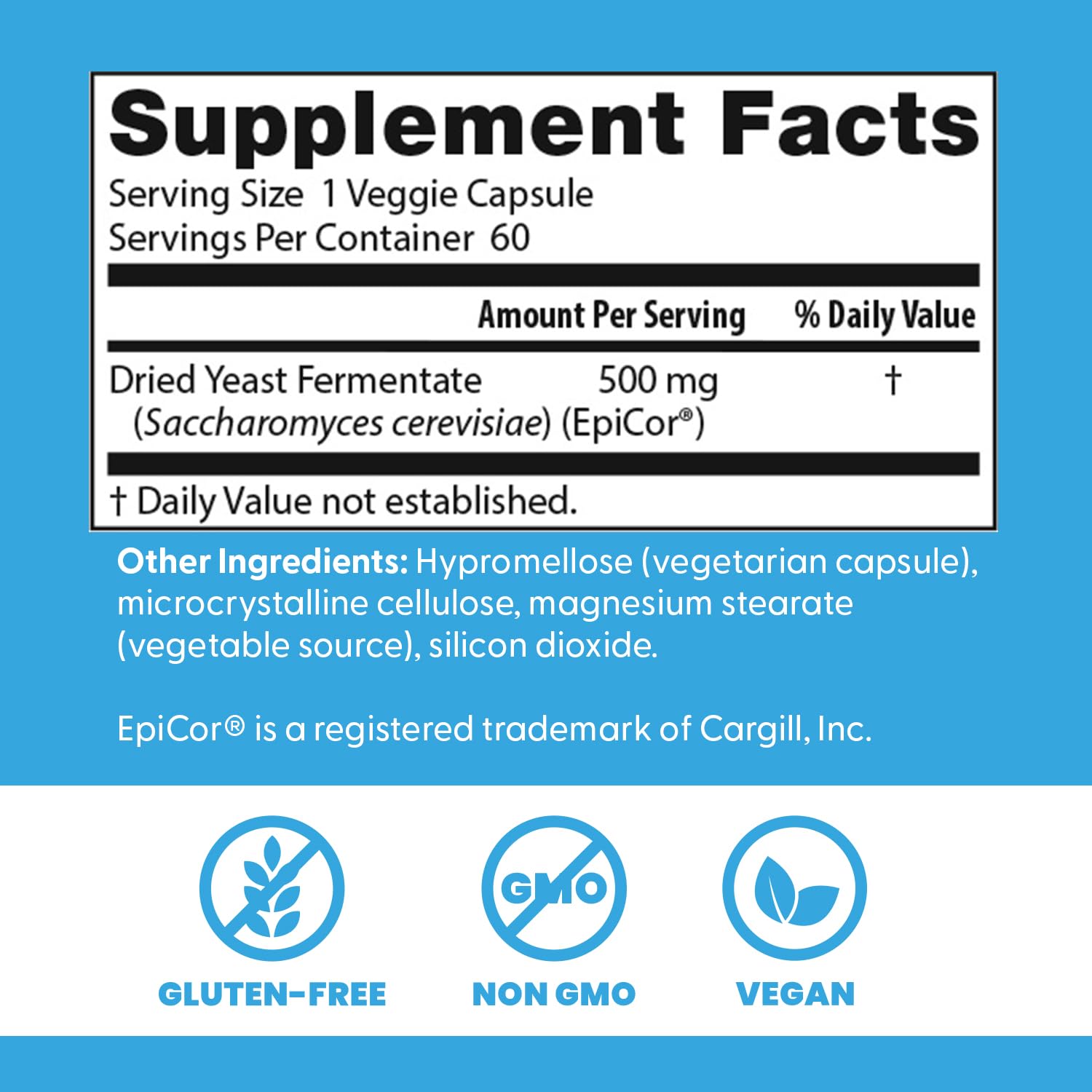 Doctor's BEST Immune Support Epicor fermentate graphic illustrating high-metabolite postbiotics for immune signaling