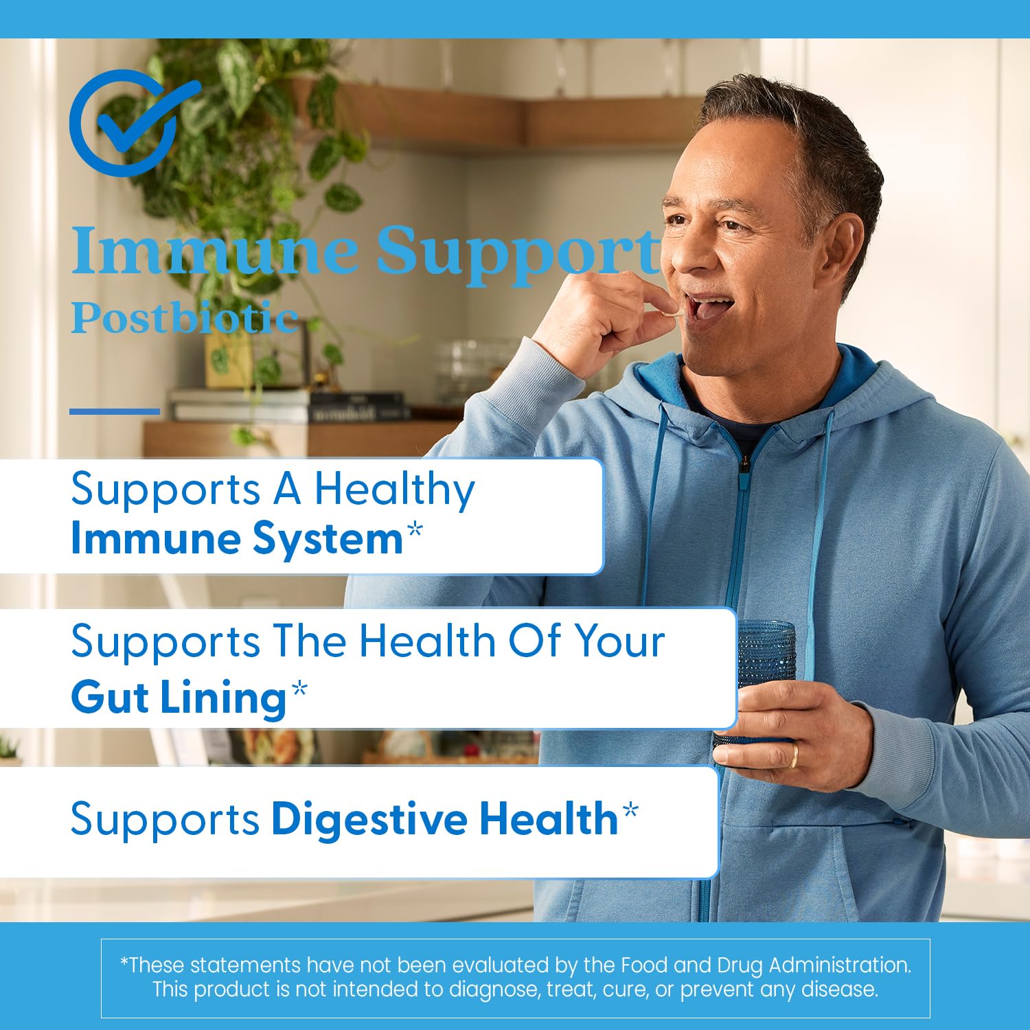 Doctor's BEST Immune Support usage scene showing daily capsules for balanced immune wellness
