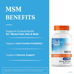 Close-up of MSM capsules