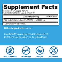 MSM powder supporting healthy hair, nails and skin