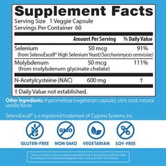 Capsules of NAC Detox Regulators on white background