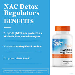Graphic illustrating glutathione support for brain and liver health