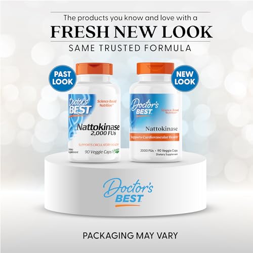 Doctor's Best nattokinase capsules shown for daily blood flow support