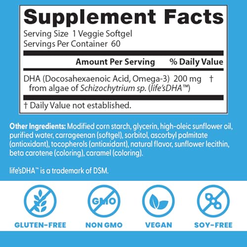Doctors Best vegan DHA bottle pour demonstrates easy daily supplementation.