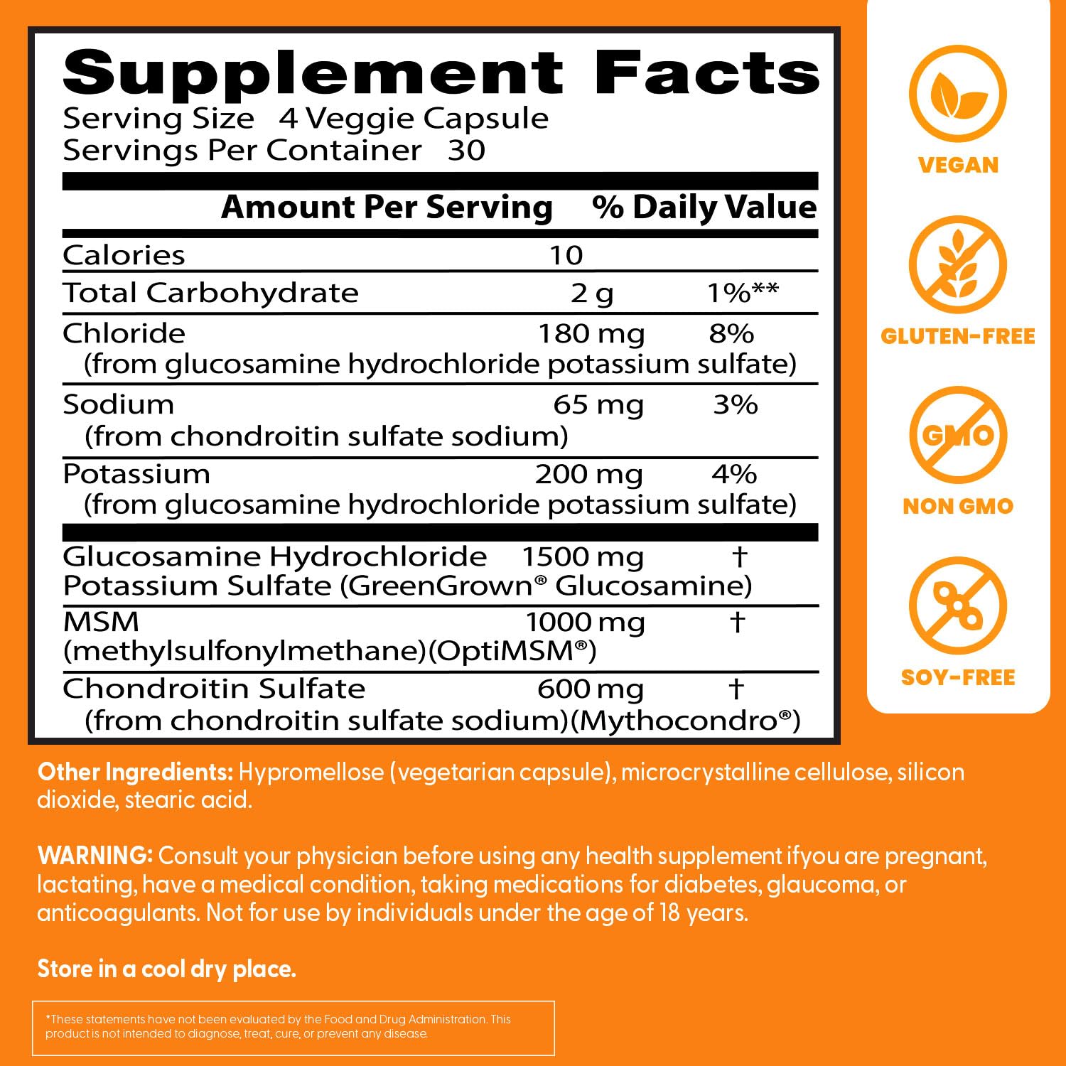 Mythocondro non-animal chondroitin sulfate for vegan GCMSM
