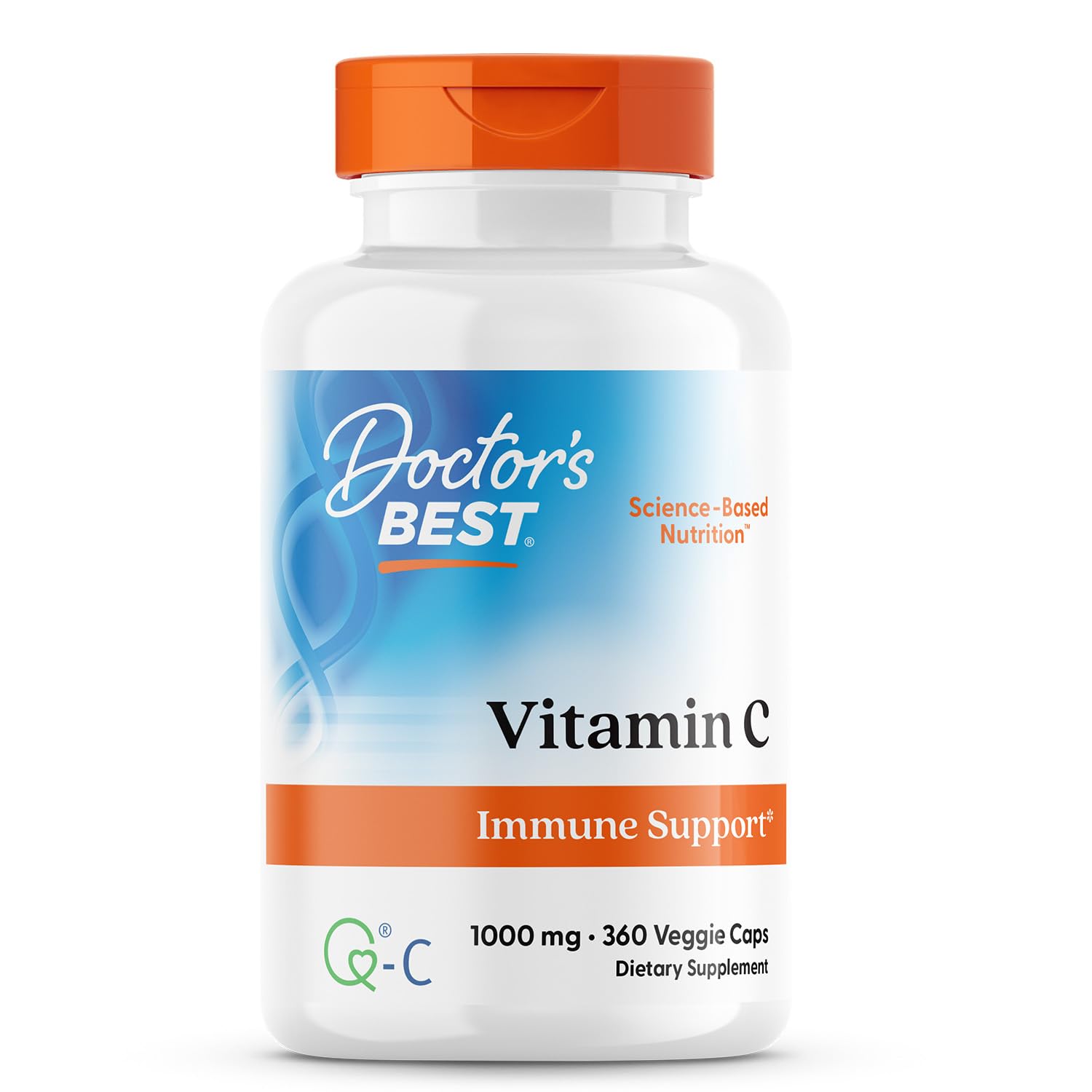 Front label of Doctor's Best Vitamin C with Q-C bottle