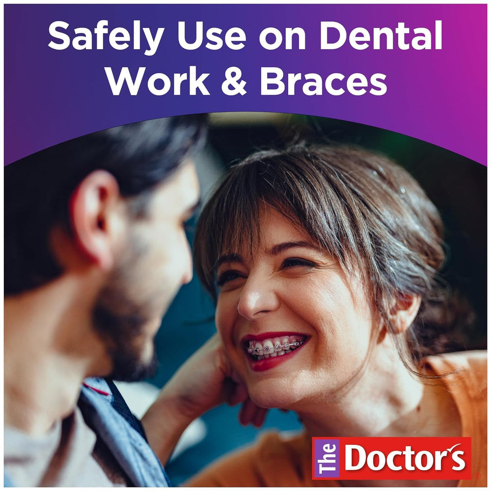 BrushPicks safely cleaning between teeth near dental work