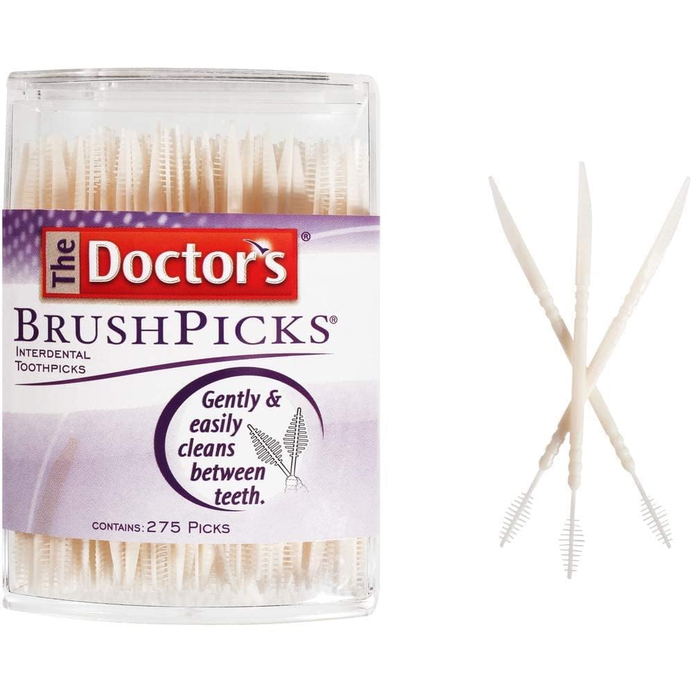 Packaging and display of The Doctor's BrushPicks 12-pack