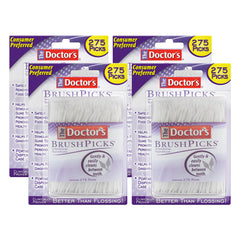 The Doctor's BrushPicks hero image displaying the 2-in-1 interdental brush and toothpick design.