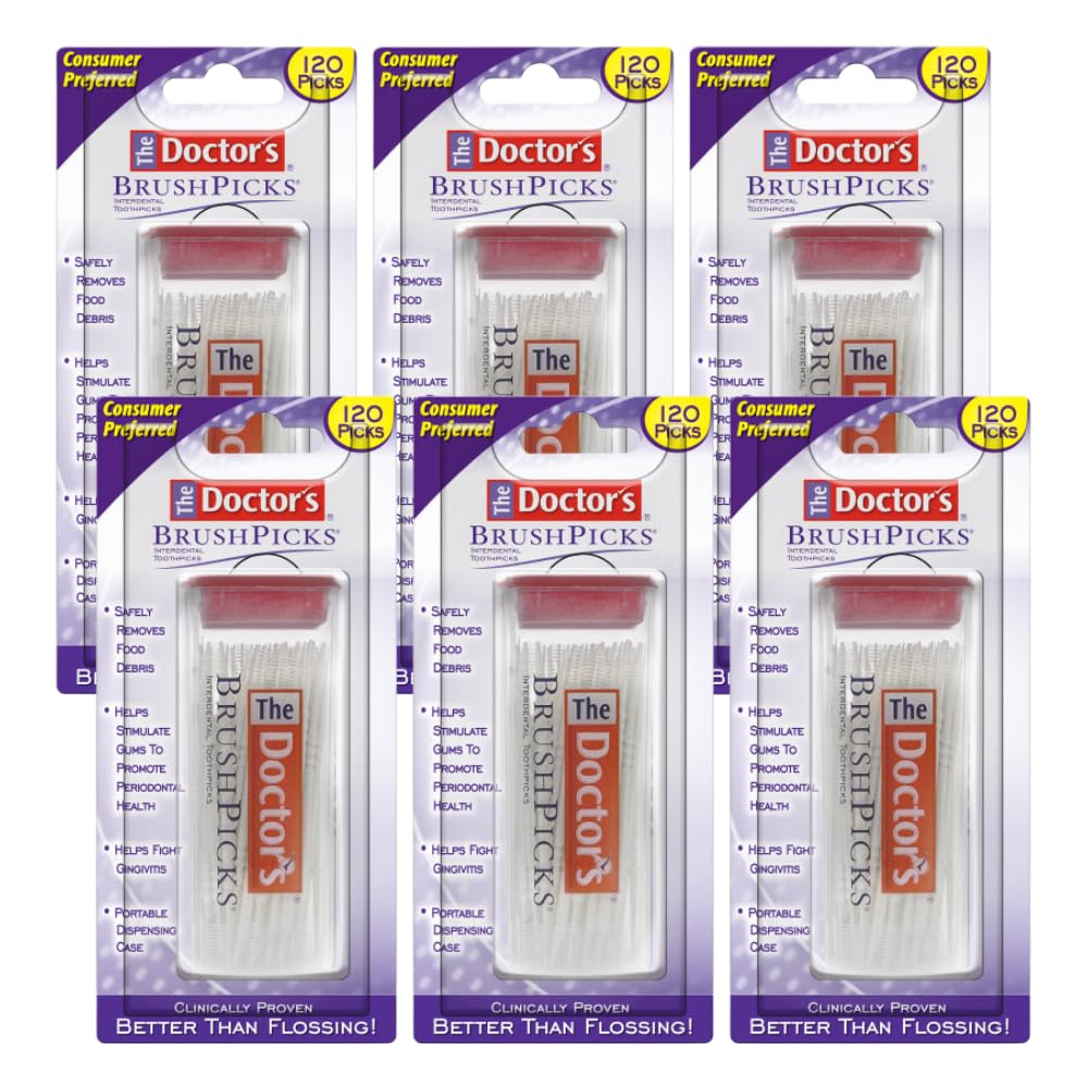 Interdental BrushPicks 2-in-1 with bristles and toothpick tip