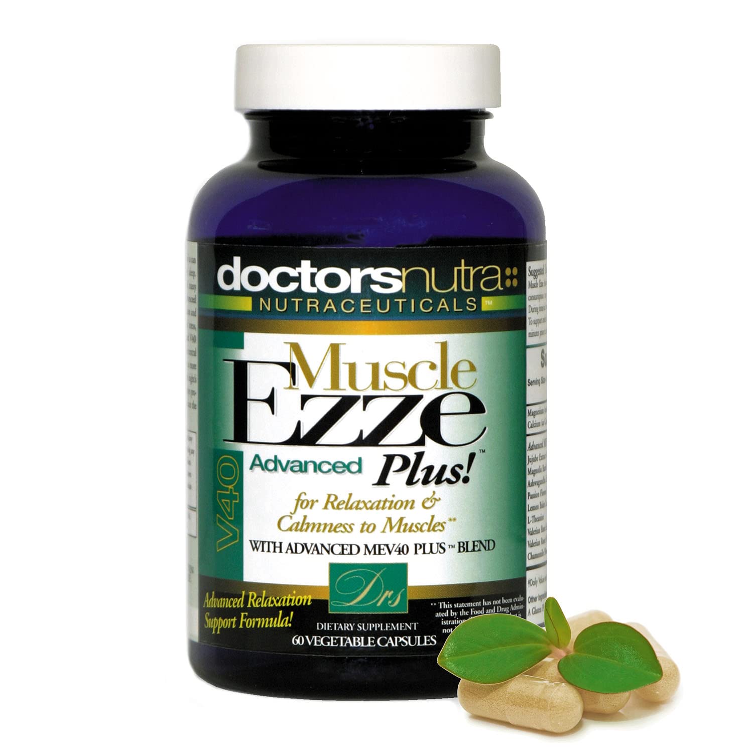Muscle Ezze Plus bottle front view (Day/Night Relaxant) - Doctors Nutra