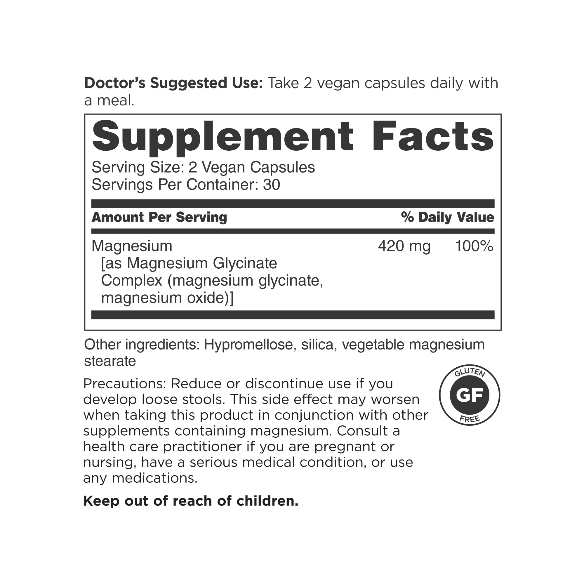 Close-up of magnesium glycinate and oxide capsules