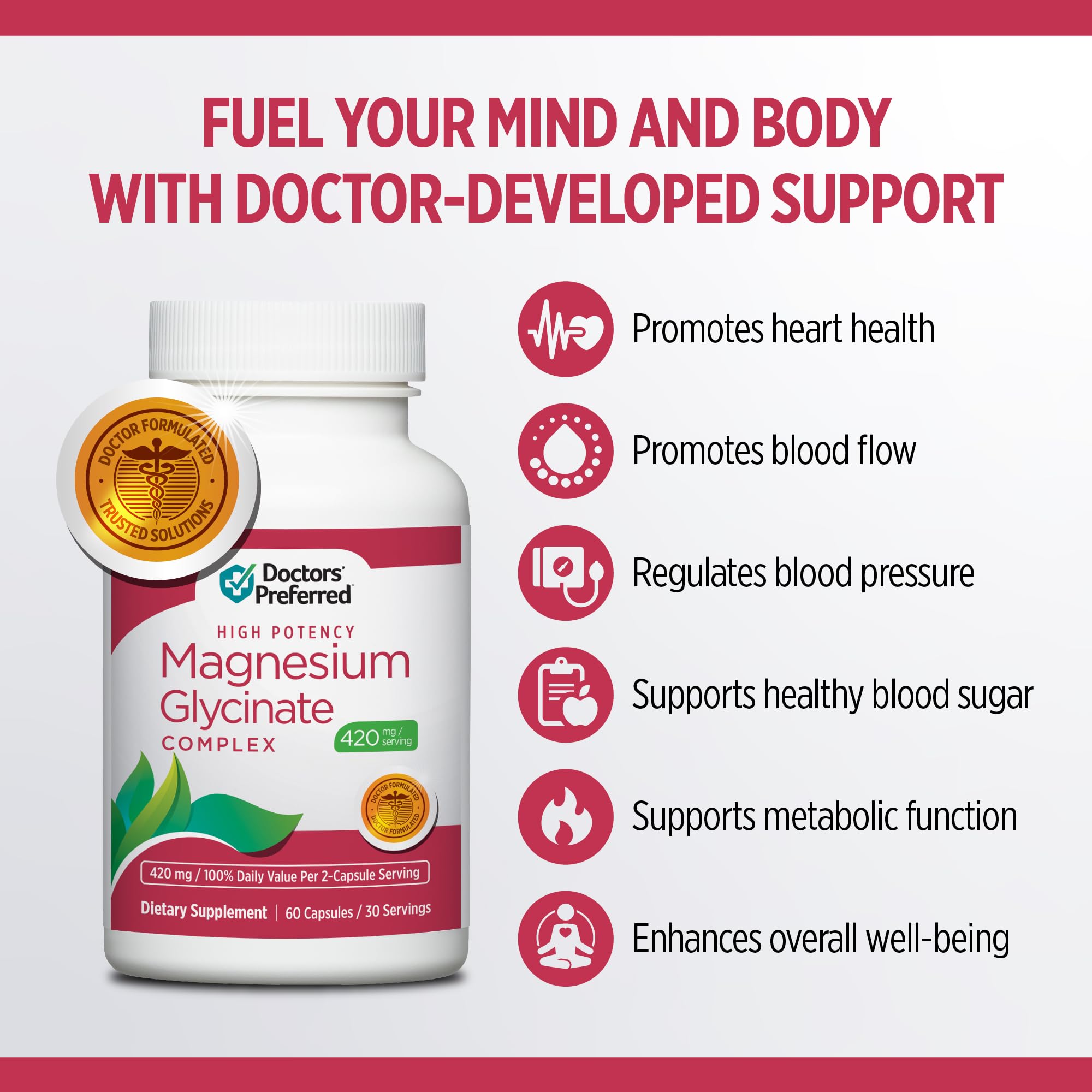 Magnesium glycinate supports metabolic function and energy production