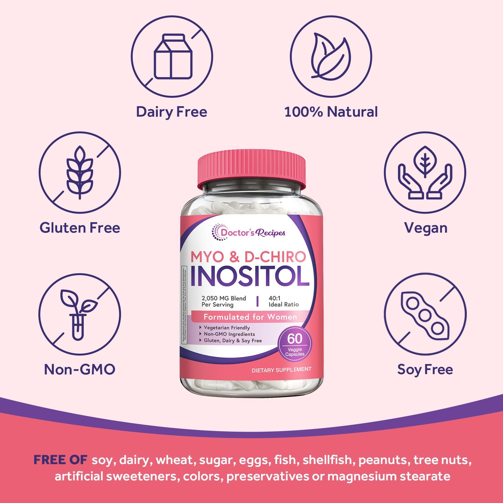 Doctor's Recipes capsules in hand illustrating size and portability for on‑the‑go use