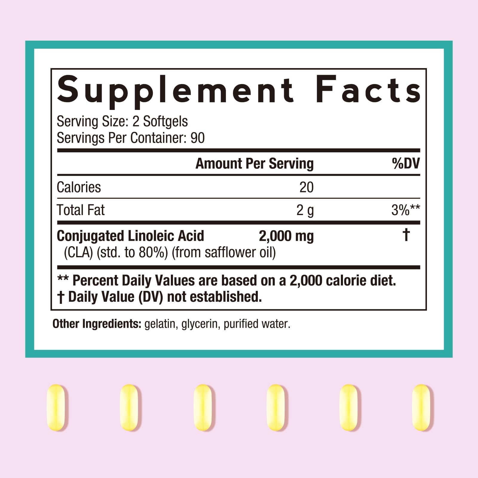 Doctor's Recipes CLA softgels close-up for easy daily use