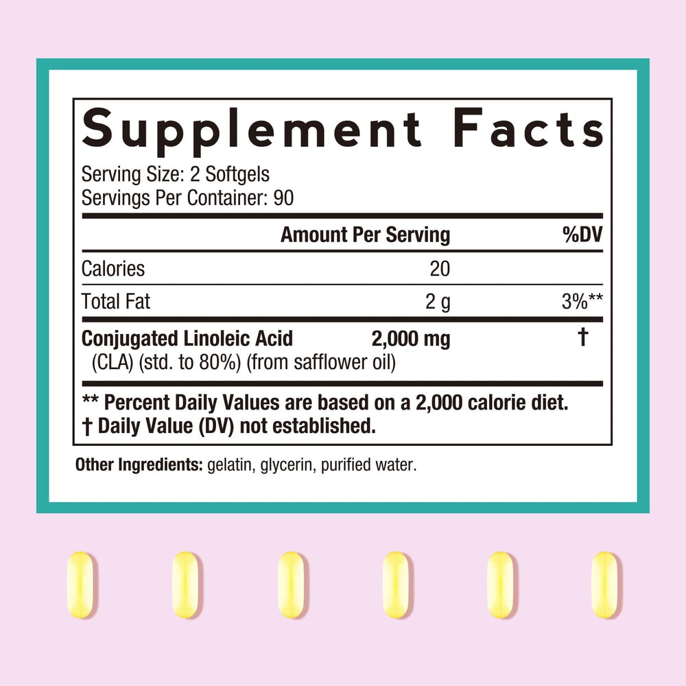 Doctor's Recipes CLA softgels close-up for easy daily use