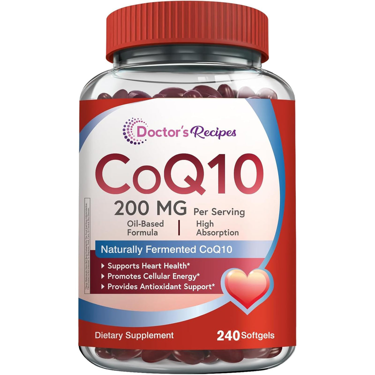 Hero image of Doctor's Recipes CoQ10 200mg olive oil softgels