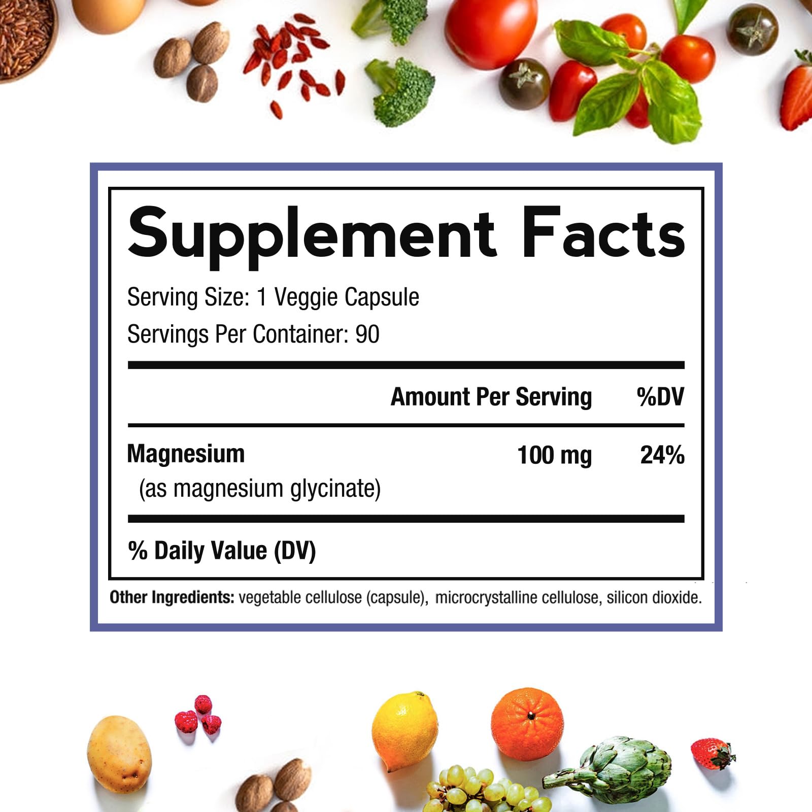 Close-up of Doctor's Recipes Magnesium Glycinate bottle label