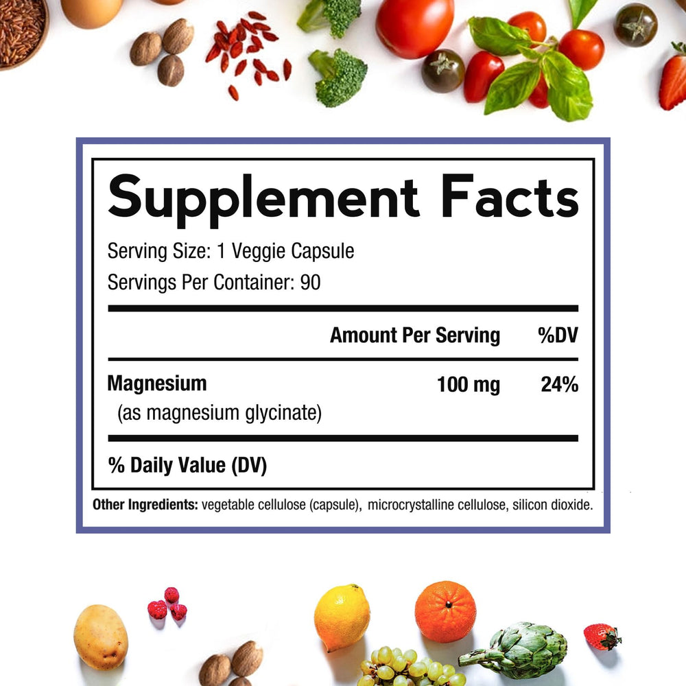 Close-up of Doctor's Recipes Magnesium Glycinate bottle label