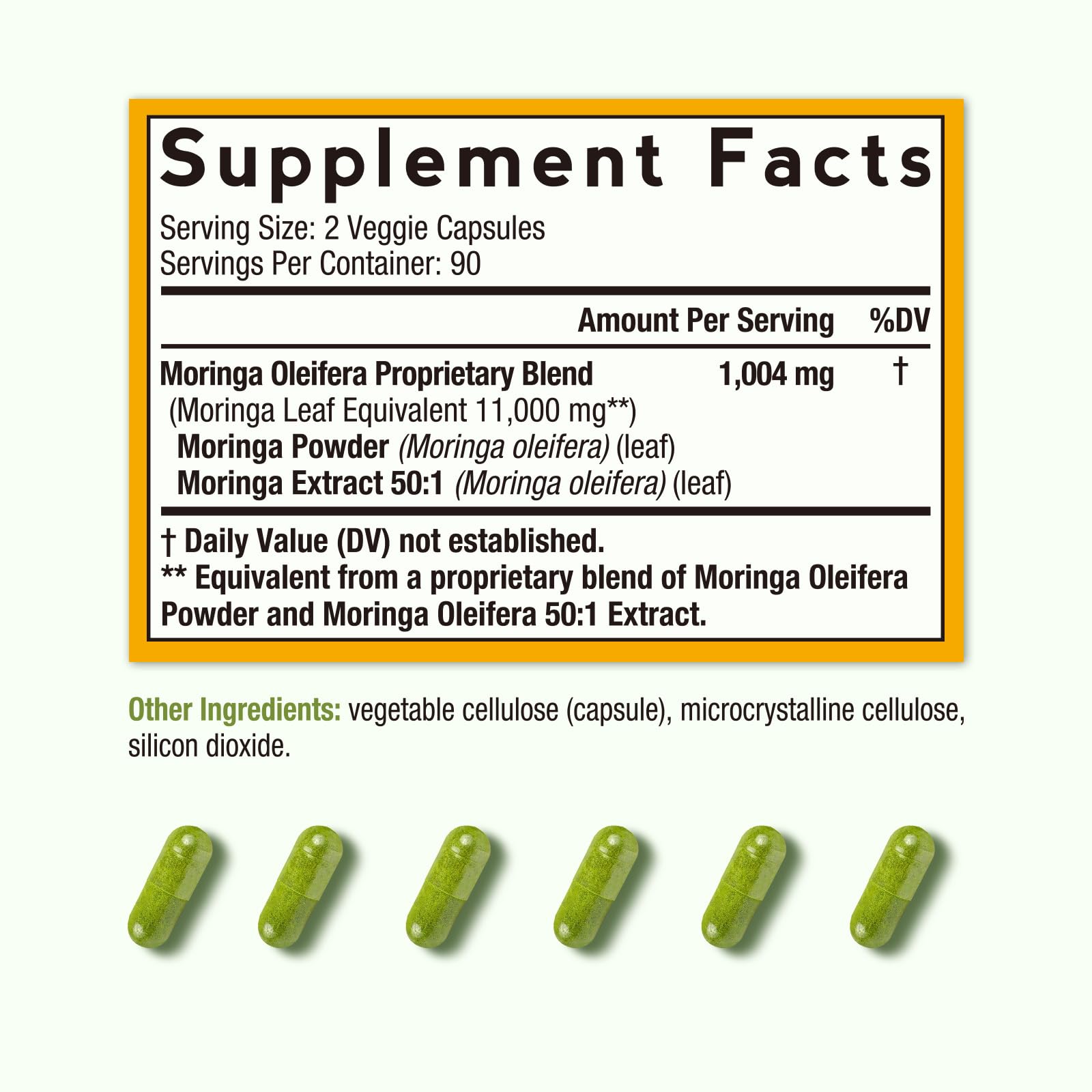 Doctor's Recipes Moringa 11,000 mg bottle side view