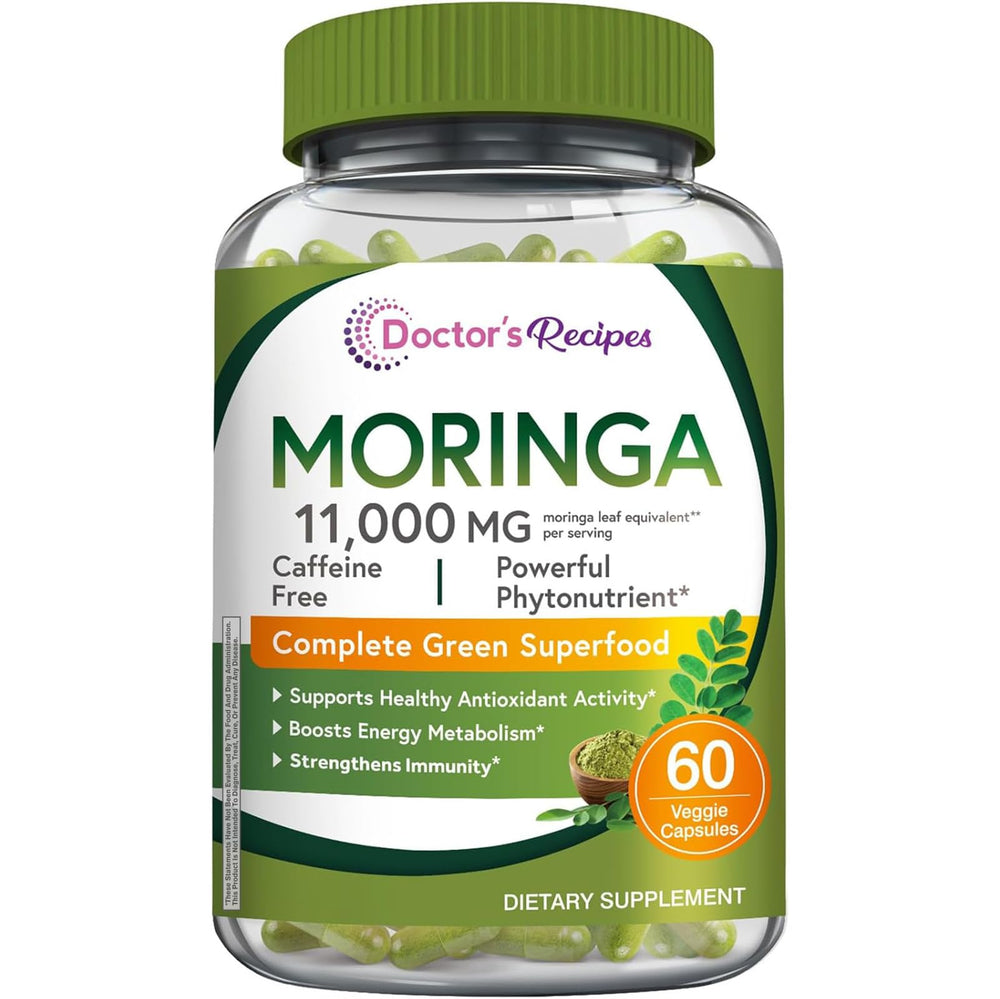 Doctor's Recipes Moringa 11,000 mg serving bottle
